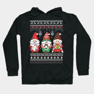 Cute gnomes Christmas ugly christmas pattern christmas gnome Hoodie